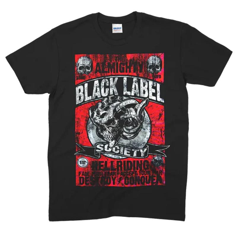 Black Label Society Black Label Society Band Skull Rock American Trend Brand Cotton Short Sleeve TShirt Men Clothing S