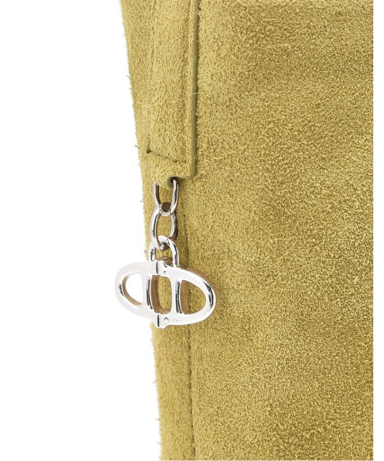 Athe Vanessabruno [Panier] Olive Suede Panier Bucket Bag L Aaba5F202K1