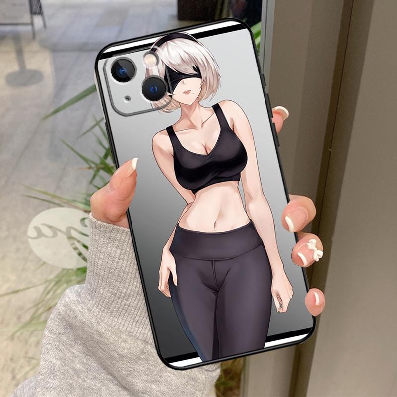 Japanese Style Anime Girl Case For iPhone 16 Pro Max 15 14 12 11 13 17 Pro Max Plus 12 13 Mini 16e 17 Air Back Cover