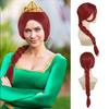 Syntetické Vlasy Dlouhé Pletené Ryšavě Hnědé Tepelně Odolné Kostýmové Paruky pro Fiona Cosplay Dospělý Kostým Fiona Ženy Shrek Anime