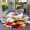 Monkey D Luffy Round Area Rug Carpet Rug For Living Room Bedroom Sofa Playroom Decor Nonslip Floor Mat