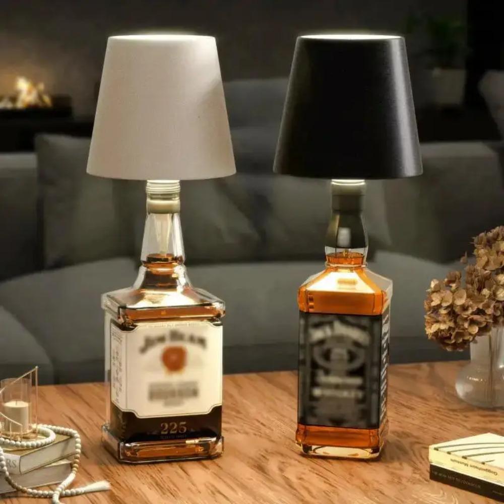 Wireless Wine Bottle Lamp Type-C Charging Touch Control Wine Bottle Light Dimming LED Table Lamp Bar Cafe Atmosphere Night Light