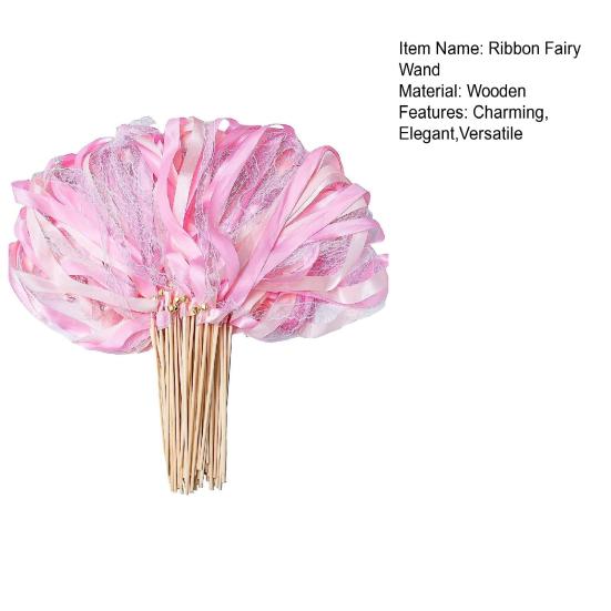 2 шт. Чарівні палички з стрічками, дзвіночками та мереживним дизайном зі стрічок, сувеніри для вечірок, палички для весіль, днів народження, декоративна шовкова паличка, легка, магічна