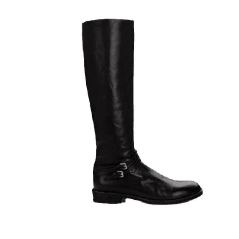 ! Schuhe Doppelverschluss mit runder Spitze aber Knie-Seitenreißverschluss dicker Absatz hohe Ritterstiefel Damen