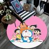 Doraemon2 Round Area Rug,Carpet Rug for Living Room Bedroom Sofa Playroom Decor,Non-slip Floor Mat