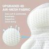 1pc Luxury Bath Pillow with 3D Air Mesh & Secure Suction | Neck/Back Support, Machine Washable, Home/Spa Use