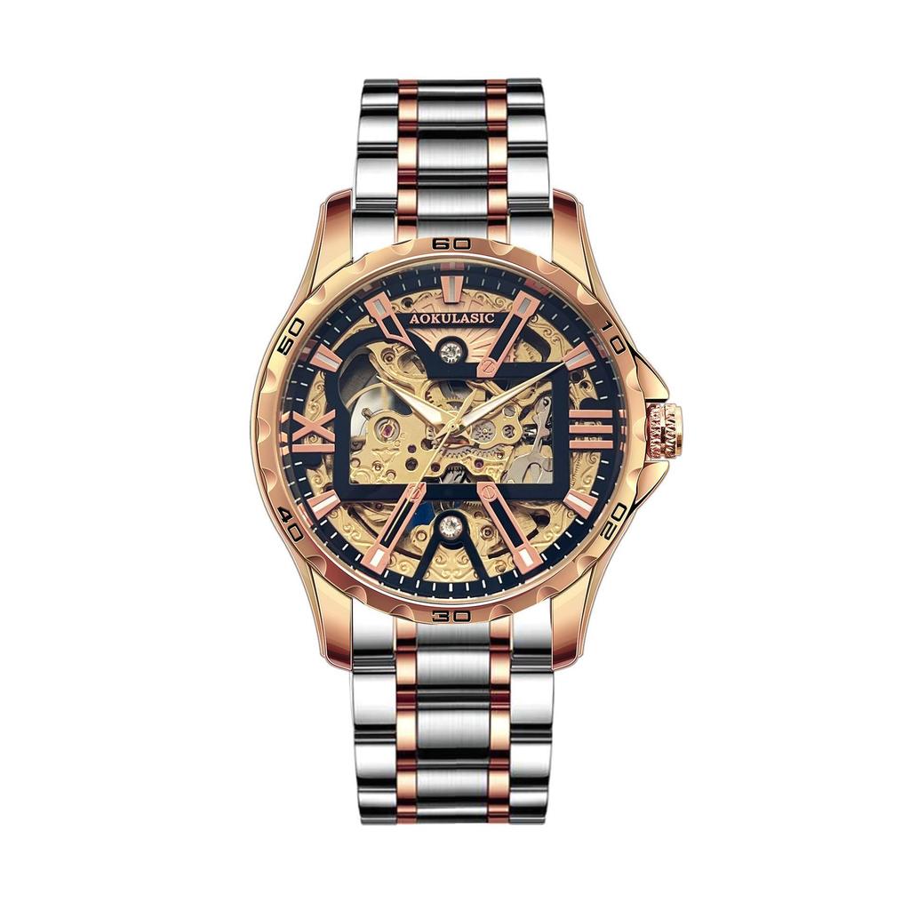 Fully Automatic Mechanical Watch for Men Waterproof Luminous Hollow Tourbillon Watch for Men