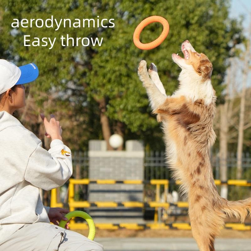 Dog Flying Disk Training Ring Puller Toy Interactive Chewing Toy for Puppy Outdoor Playing Game Durable Pet Supplies