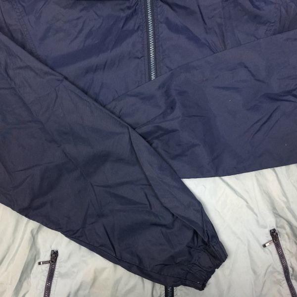 80s Vintage CLUB Adidas Packable Hood Full Zip Nylon Jacket M Blue Light Blue Shaka Jersey Blouson Outerwear Descente Made(USED)