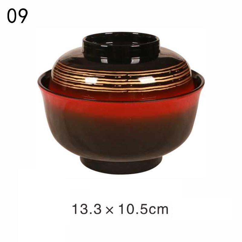 Japanese Style Miso Bowl With Lid Salad Rice Ramen Soup Bowls Udon Bowls Restaurant Ramen Noodles Container Tableware