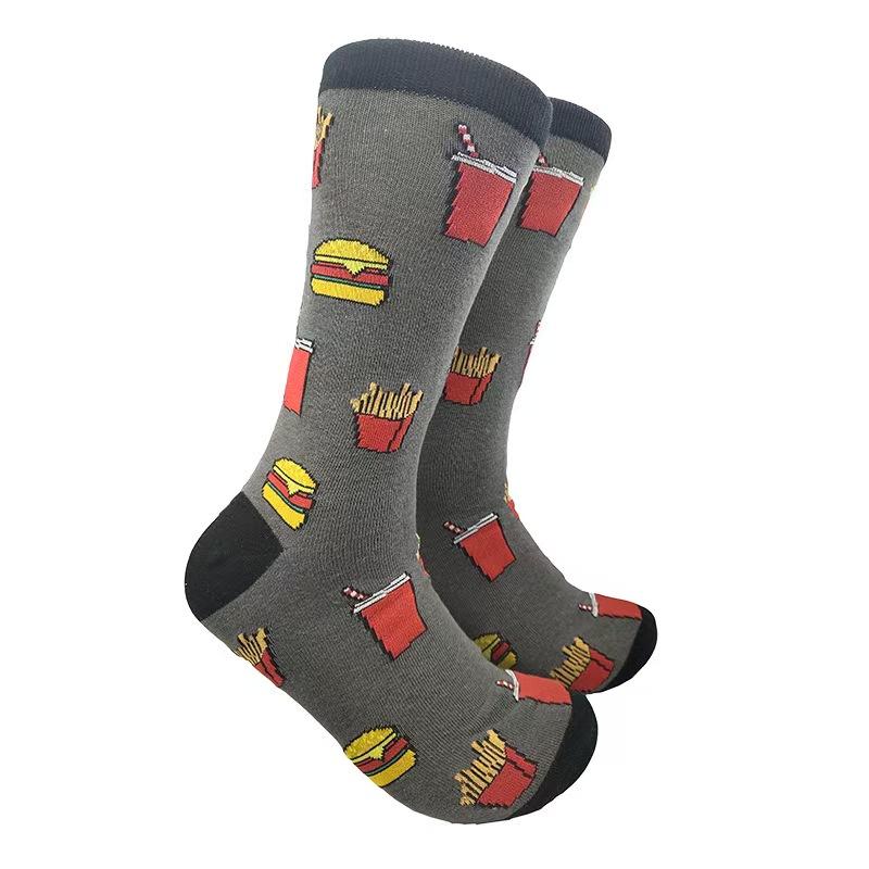 AB New Fashion Socks for Men and Women Colorful Cartoon Animal Cotton Sock Hip Hop Funny Plant Mushroom Bird Stocking