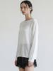 STAY WITH ME Boat Neck Curly Knit_White