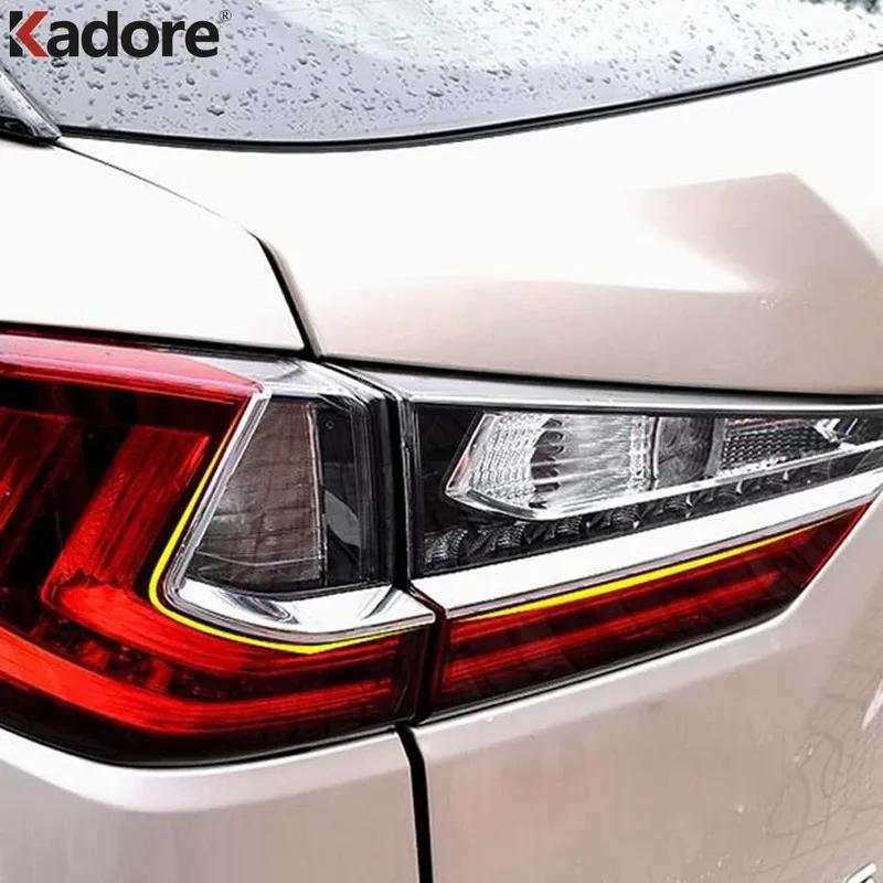 Rear Light Lamp Eyebrow Cover Trim For Lexus RX 2016 2017 2018     Chrome Car Taillight Eyelid Trims Accessories