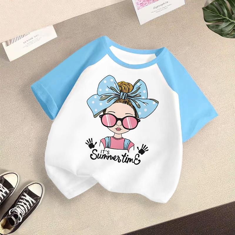 Children's Casual Short-sleeved T-shirt - Summer Girls' Fashion Top
