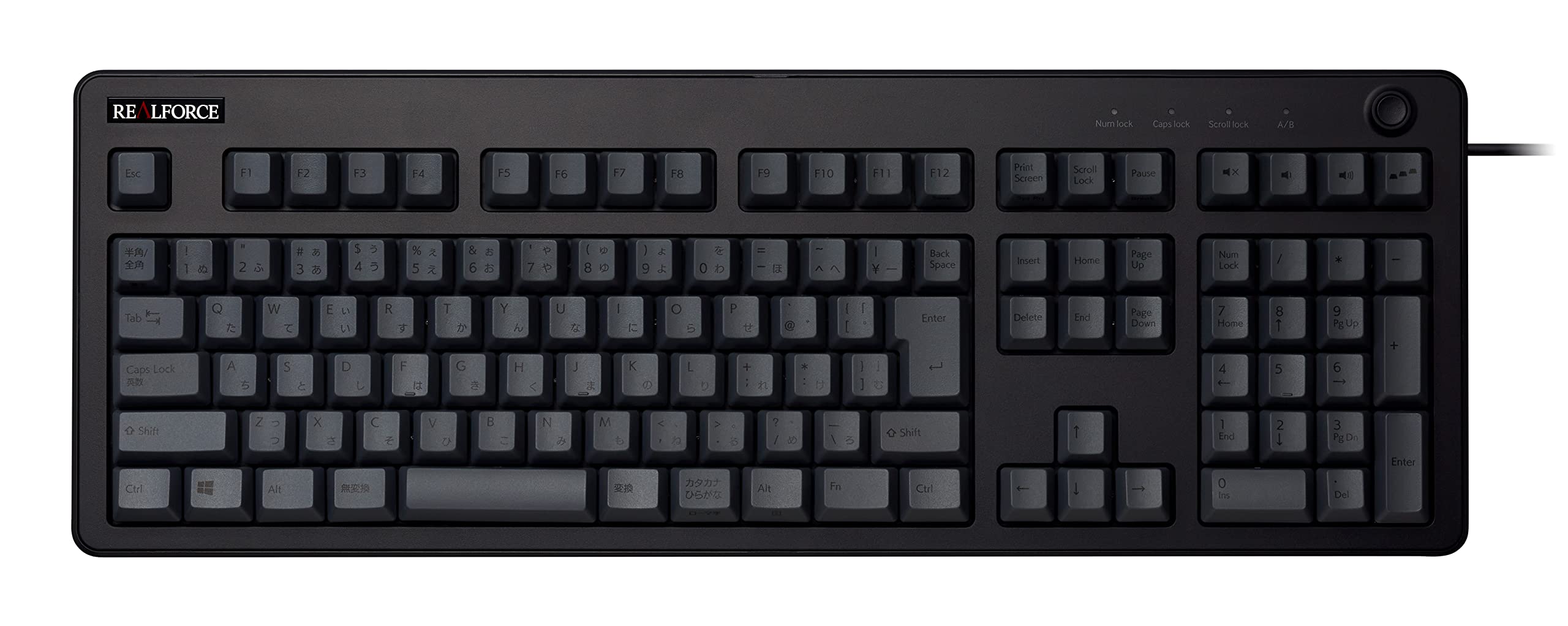 

Клавіатура REALFORCE R3 Японська R3UA11, Дротова, Повнорозмірна, 45г, Розкладка, Чорна,