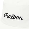 MALBON GOLF Asymmetrical Brim Lightweight Bucket Hat Off White