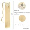 MISS WIG Women Synthetic Long Straight Ponytail Extensions Heat Resistant Hair 22 and 34 Inch Wrap Around Pony Hairpiece for Women