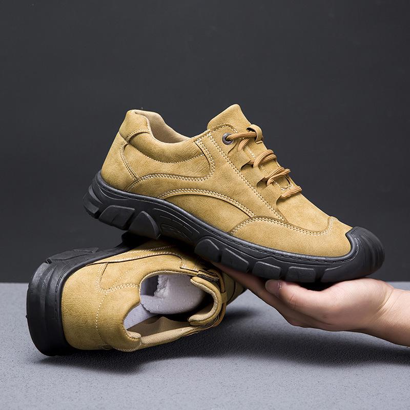 Men's Breathable Hiking & Running Shoes, Trendy Lace-Up Design, Soft, Wear-Resistant Soles