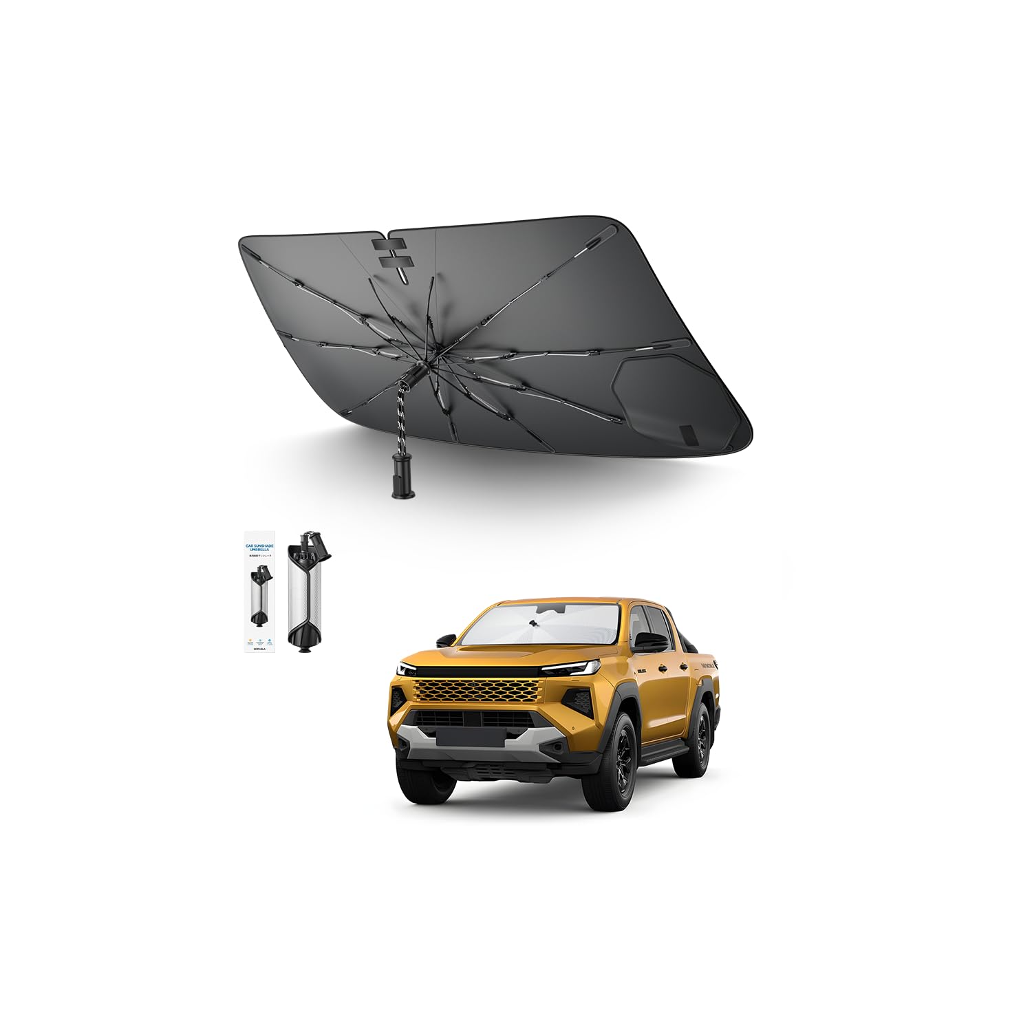 

SKTU Hilux GUN125 GUN226 Dedicated Sunshade for 2026 Full Sun UV Hilux Umbrella No Does Not Damage Fiberglass High Perfect Easy Convenient Suction Pad