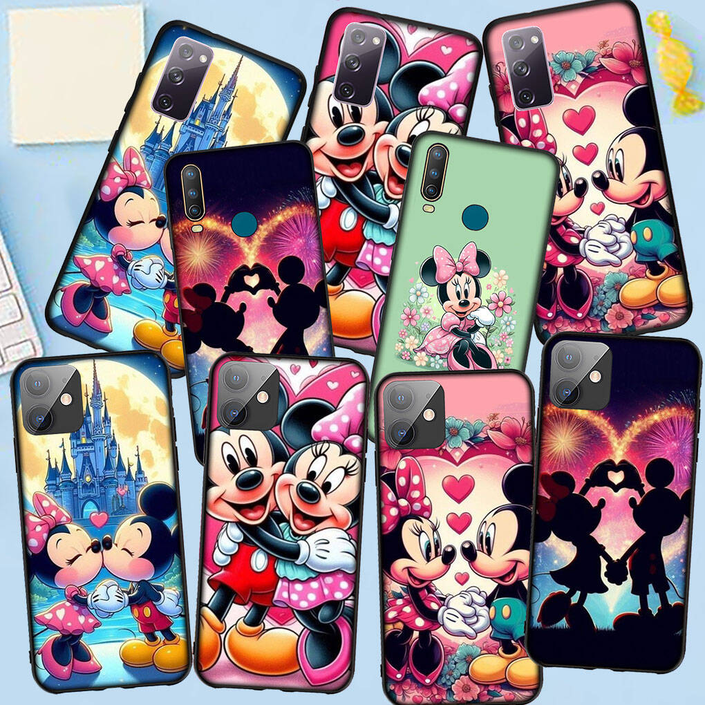 Phone Case for iPhone 17 16 15 Plus Huawei P30 P20 Lite Redmi Note 14 12 11 13 Pro Max OPPO A60 A80 A40 A18 A38 A54 A16 Mickey Mouse Pink Minnie Cover