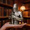 1‑Pack 3D Printed Knight Bust Statue, Gothic Templar‑Style Sculpture, Historical Ornament for Living Room, Library and Display C