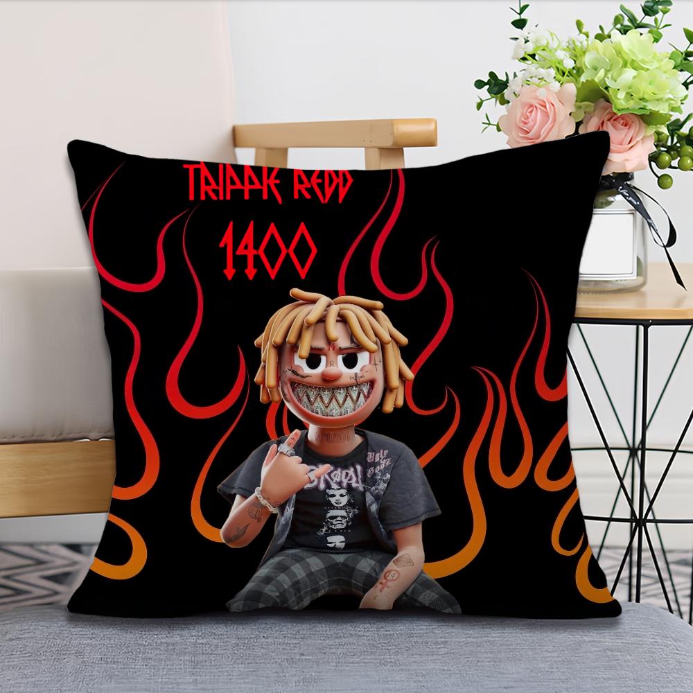 Rapper T-Trippie R-Redd 1400 Miss The Rag For Bedroom Car Coffee Shop Room and Living Room Sofa Decorative Pillow Cover Case