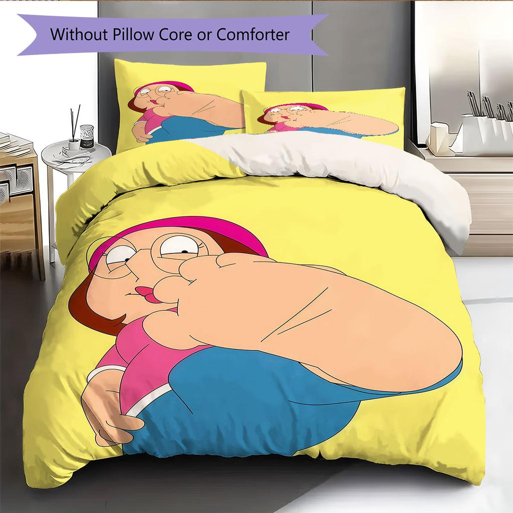Meg Griffin Pattern Bedding Home Decoration Birthday Gift ( 1 Duvet Cover + 2 Pillowcase, Without Core),fan Merchandise.