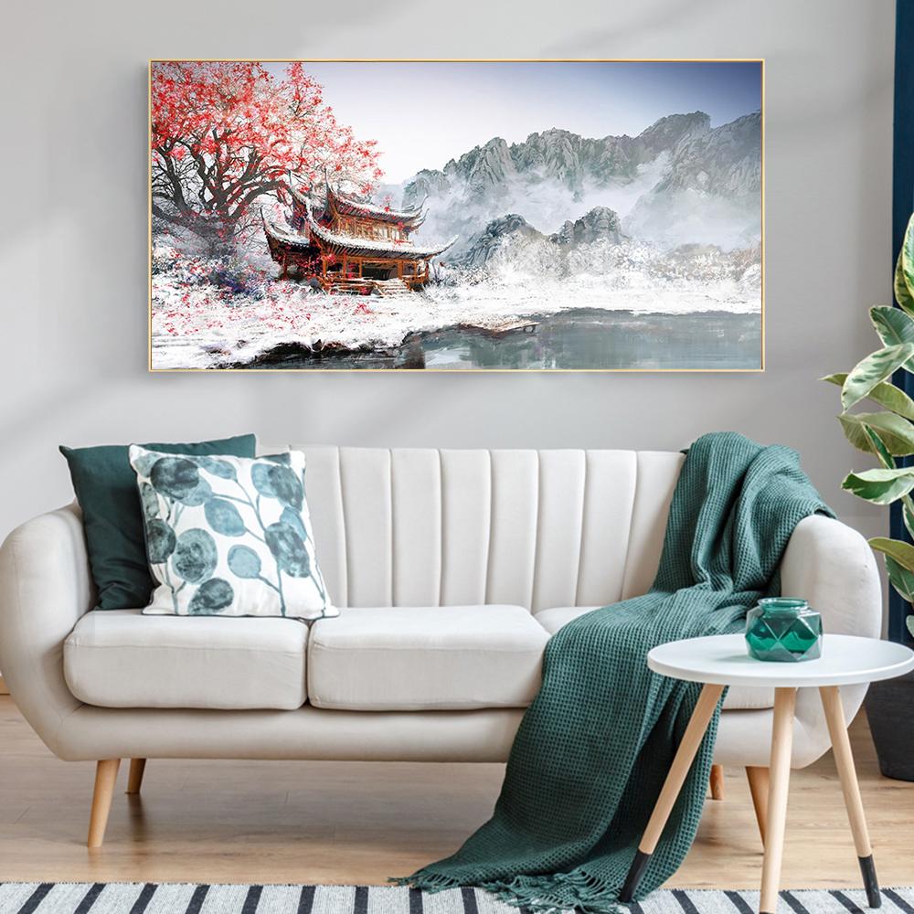 DIY 5D Diamond Painting Kits Winter Plum Snow Scenery Diamond Embroidery Landscape Cross Stitch Wall Art Painting Home Decor