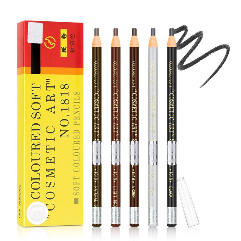 Lápiz de cejas con rosca, resistente al agua, resistente al sudor, no difuminado, fácil de colorear, núcleo duro, lápiz de cejas de línea muy fina