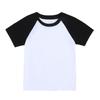 Kids' Raglan Sleeve Pure Cotton T-Shirt - Summer Solid Color, Combed Cotton, Half Sleeve for Girls