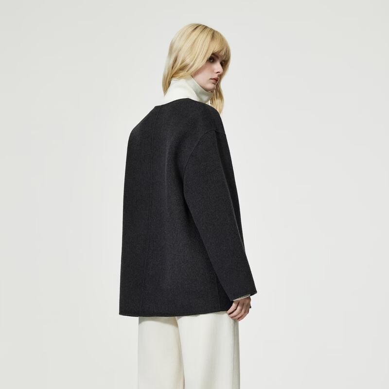Only Women's Wool Blend Coat with Detachable Tassel Scarf