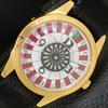 VINTAGE HAND-WINDING SWISS MENS POKER FACE WHITE COLOR DIAL WATCH A701156-5 R205b-a701156