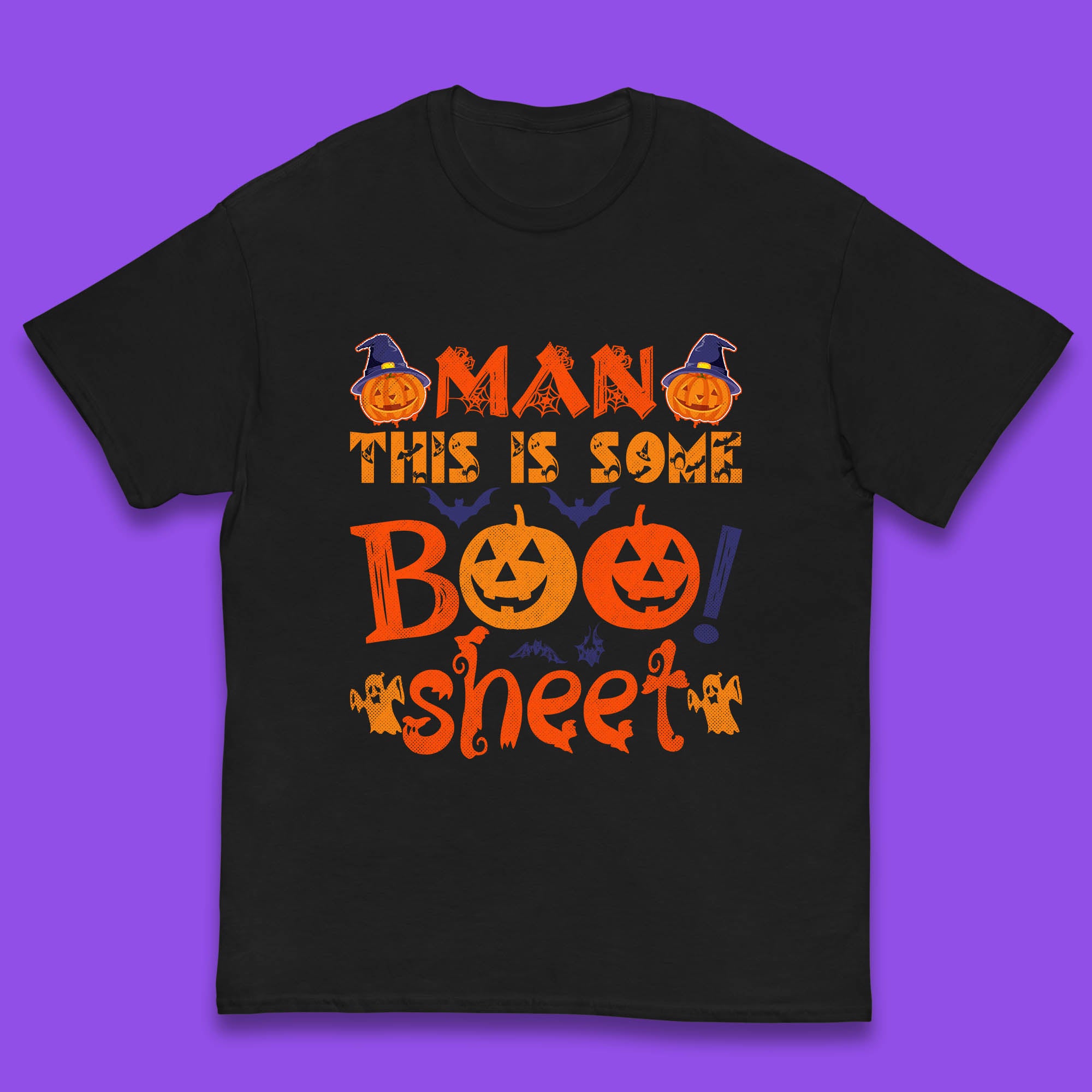 

Man This Is Some Boo Sheet Funny Ghost Halloween Costume Kids T Shirt 100