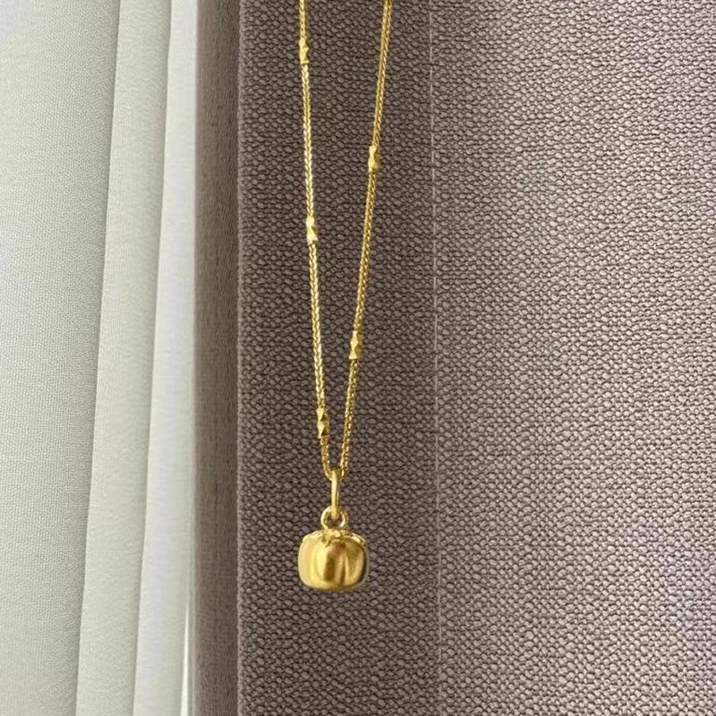 

Mini Persimmon Choker Necklace Vintage Simple Elegant Daily Charm Lucky Gift for Women Autumn Winter