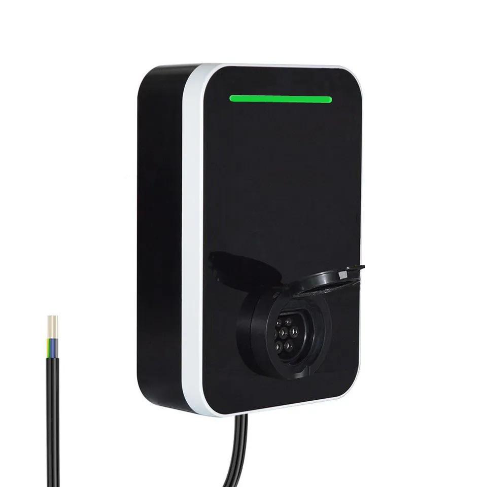 Wall-mounted 7-22kW EV Socket Charger - Euro, National, & American Standards Compatible with App