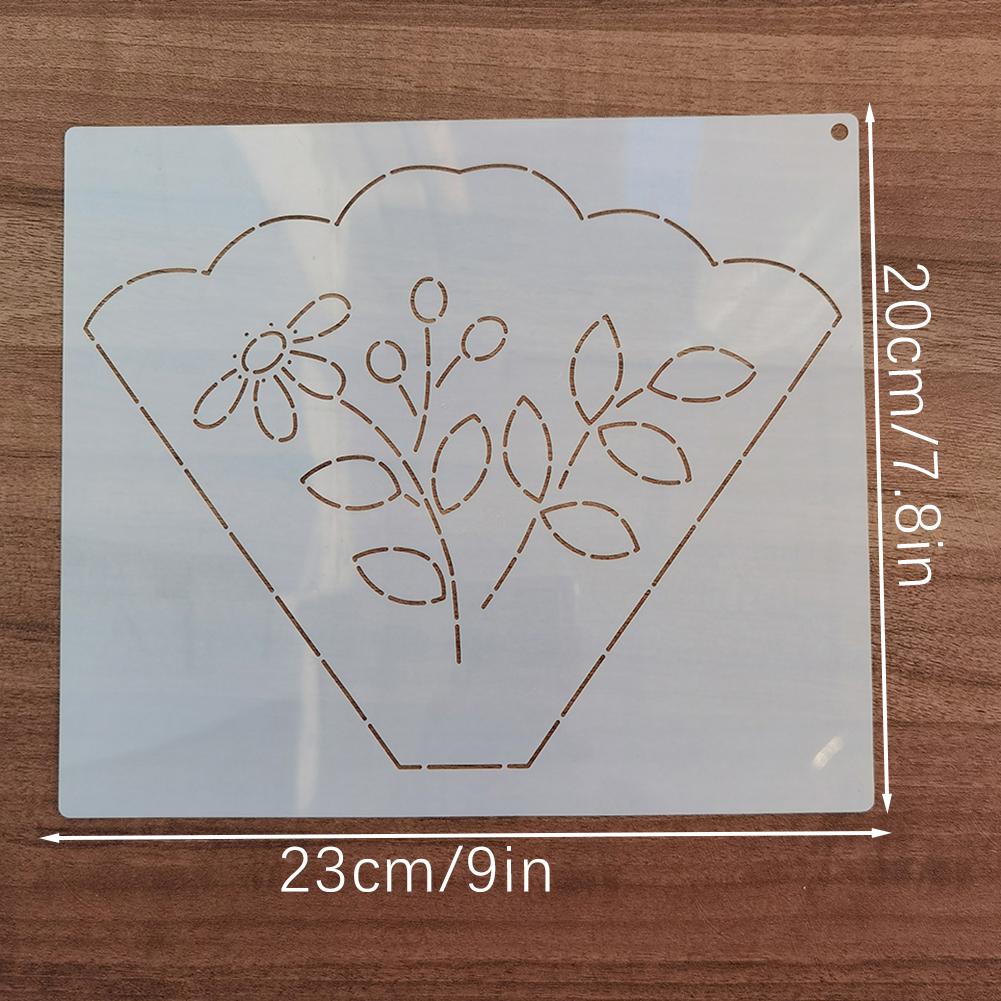 Șablon de broderie pentru uz casnic, Patchwork floral din plastic, Instrument pentru broderie, Patchwork, Cusut, Meșteșug