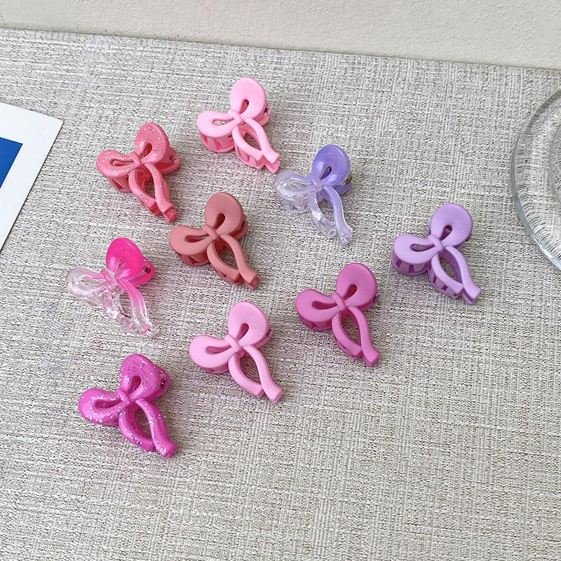 New Candy Color Gradient Bow Small Hair Clip for Women's Cute Mini Exquisite Colorful Grasp Clip Girl Hair Accessories