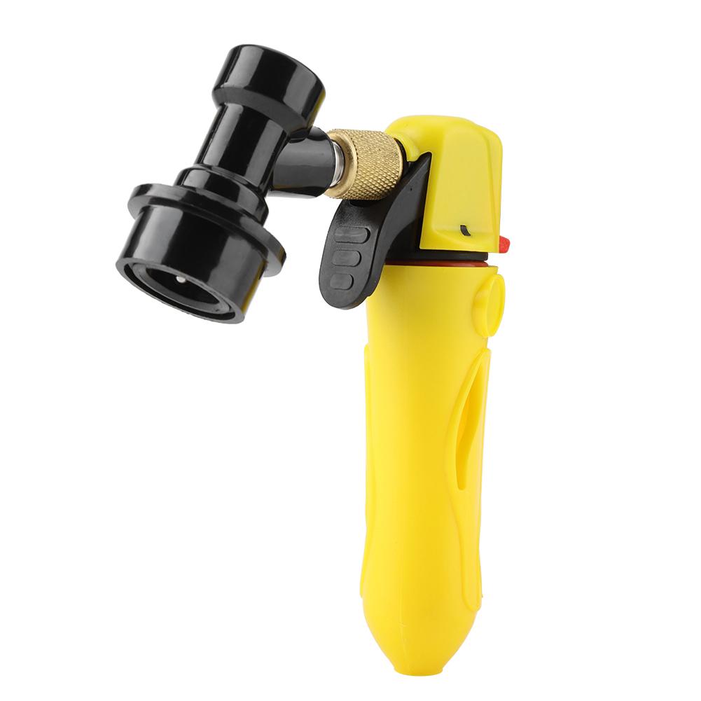 Portable Homebrew Keg Charger Handheld CO2 Injector Draft Beer Dispenser(Yellow)
