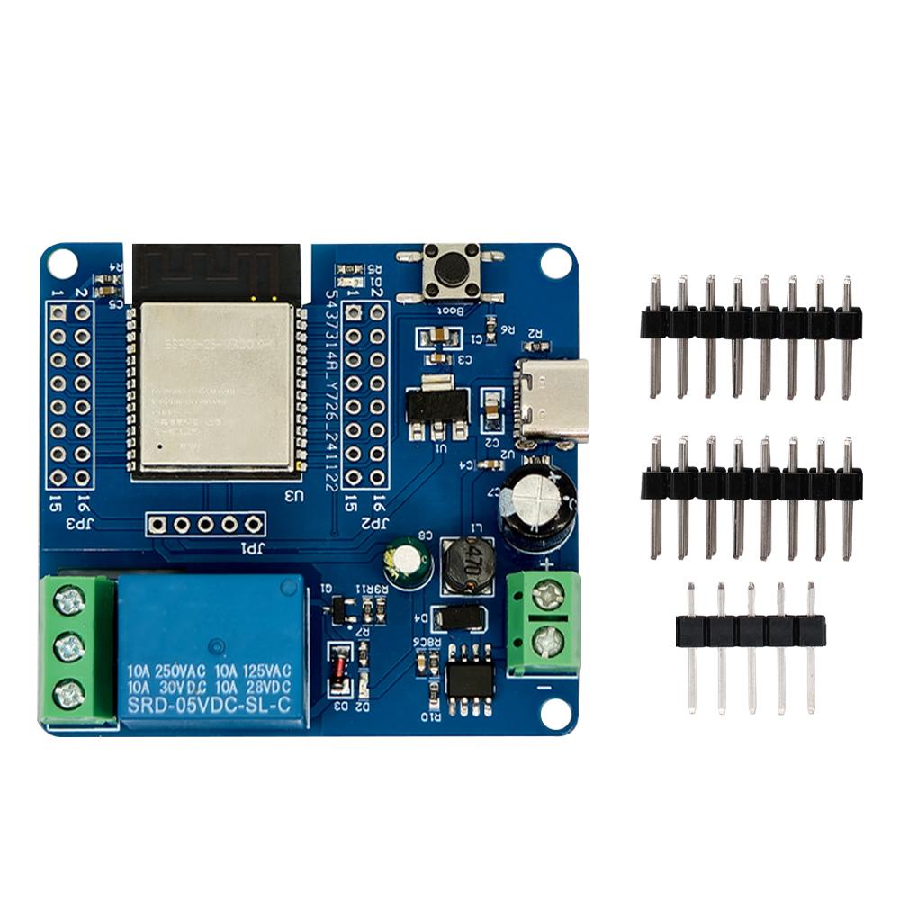 

DC 5-60V Single Relay Module onboard ESP32-C6 WIFI Bluetooth5.3 Development Board Module Type-C Interface Supports SPI/UART /I2C