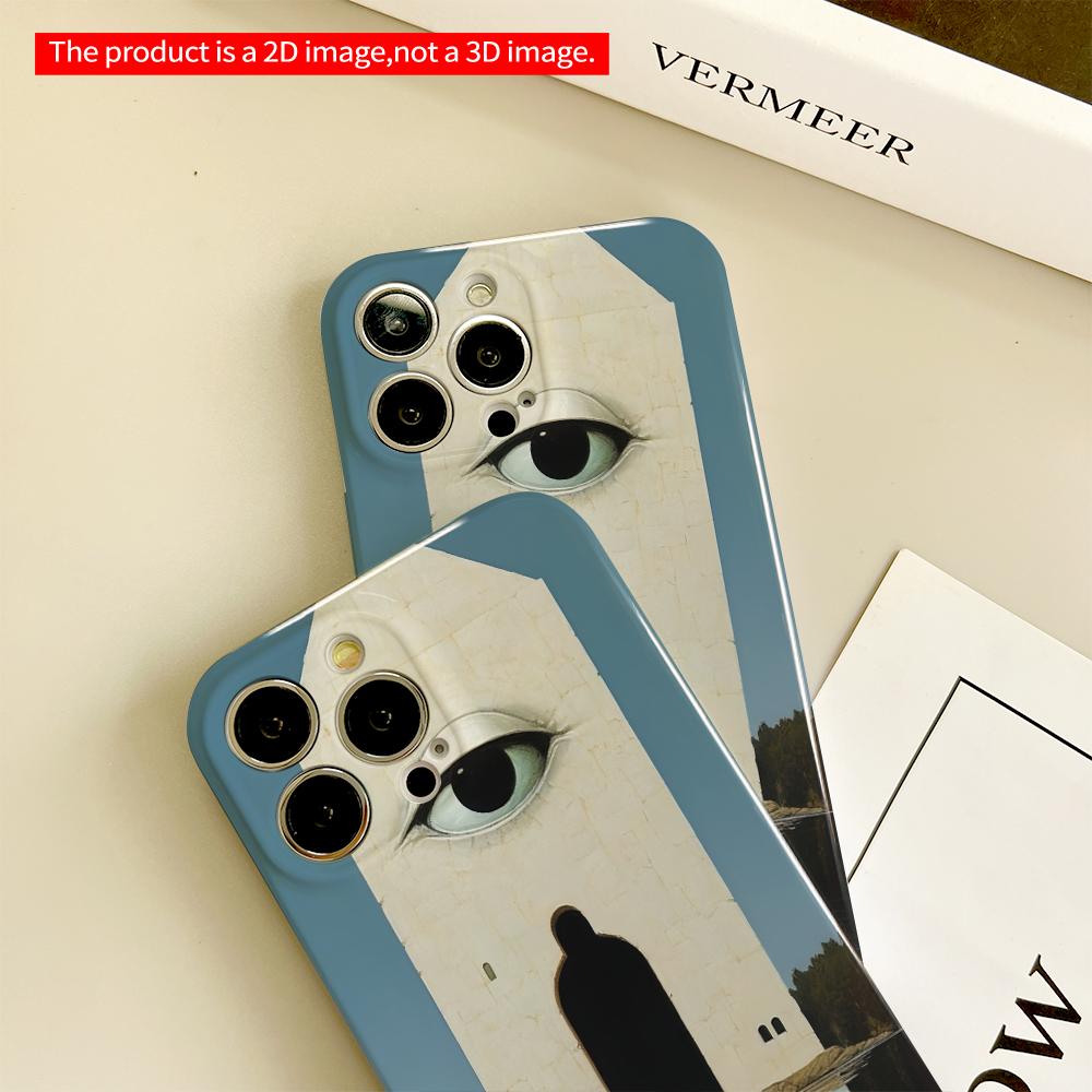 2DFlat Eye Tower on Water Reflection All inclusive film hard phone case, compatible with iPhone 18 Pro Max 17 16 15 14 13 12 11