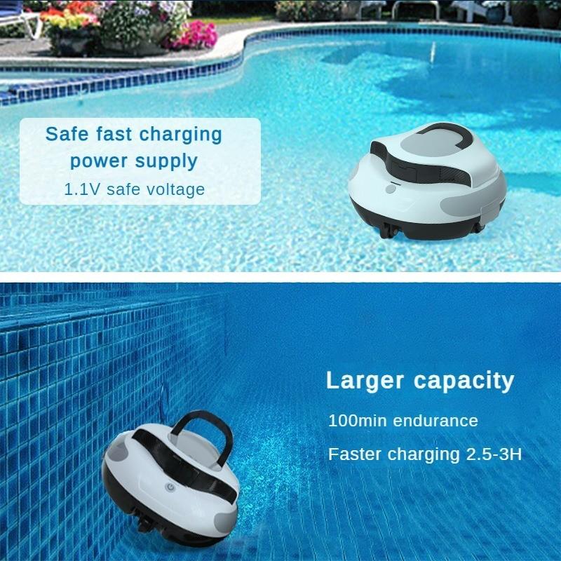 Wireless Fully Automatic Swimming Pool Suction Machine Fast Charging and Long Endurance Swimming Pool Robot 324*321*171mm