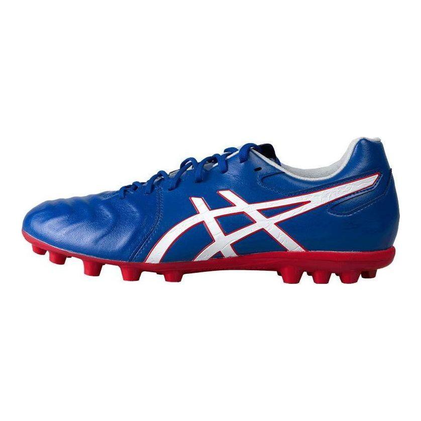 Asics Ds Light Series Round Toe Lace-Up Ag (Rubber Short Studs) Artificial Grass Synthetic Leather Soccer Shoes Men Soccer Shoes Blue Red 1103A032-401