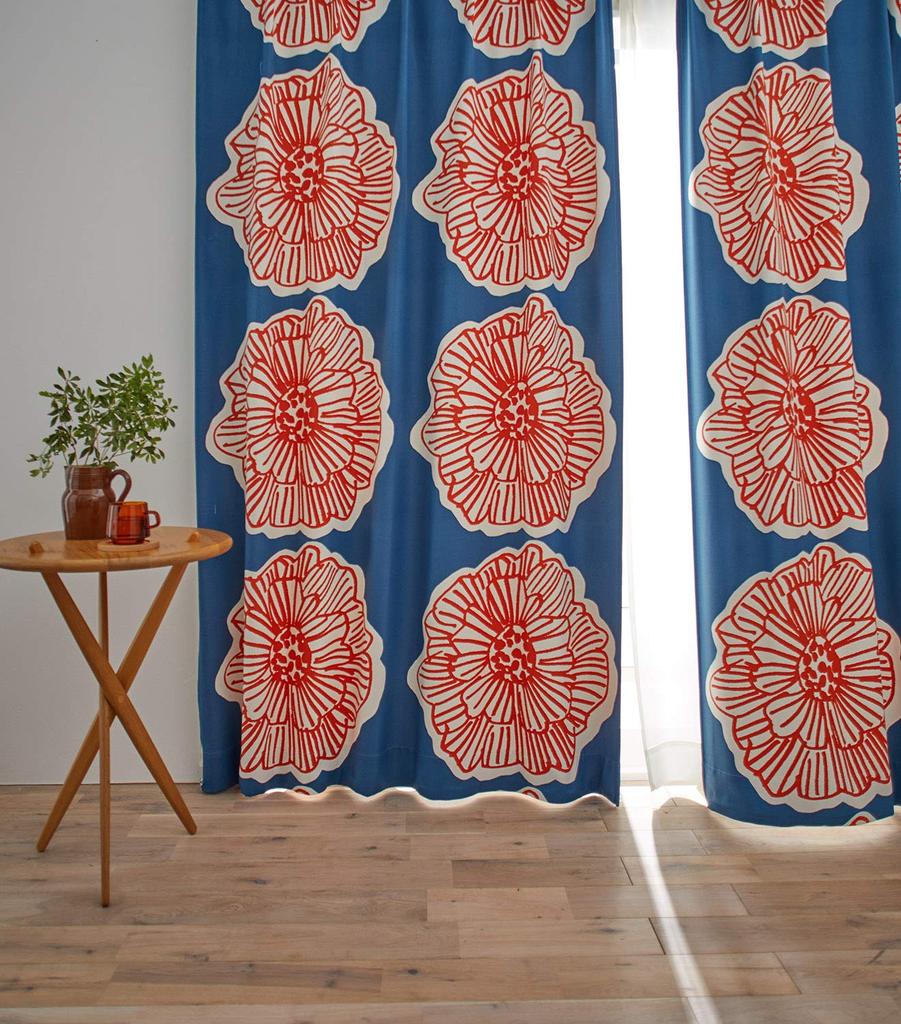 Suminoe Blackout Dark 100 x 135 1 V1245 Curtains, Blue, cm, Dairin, Washable, Piece,