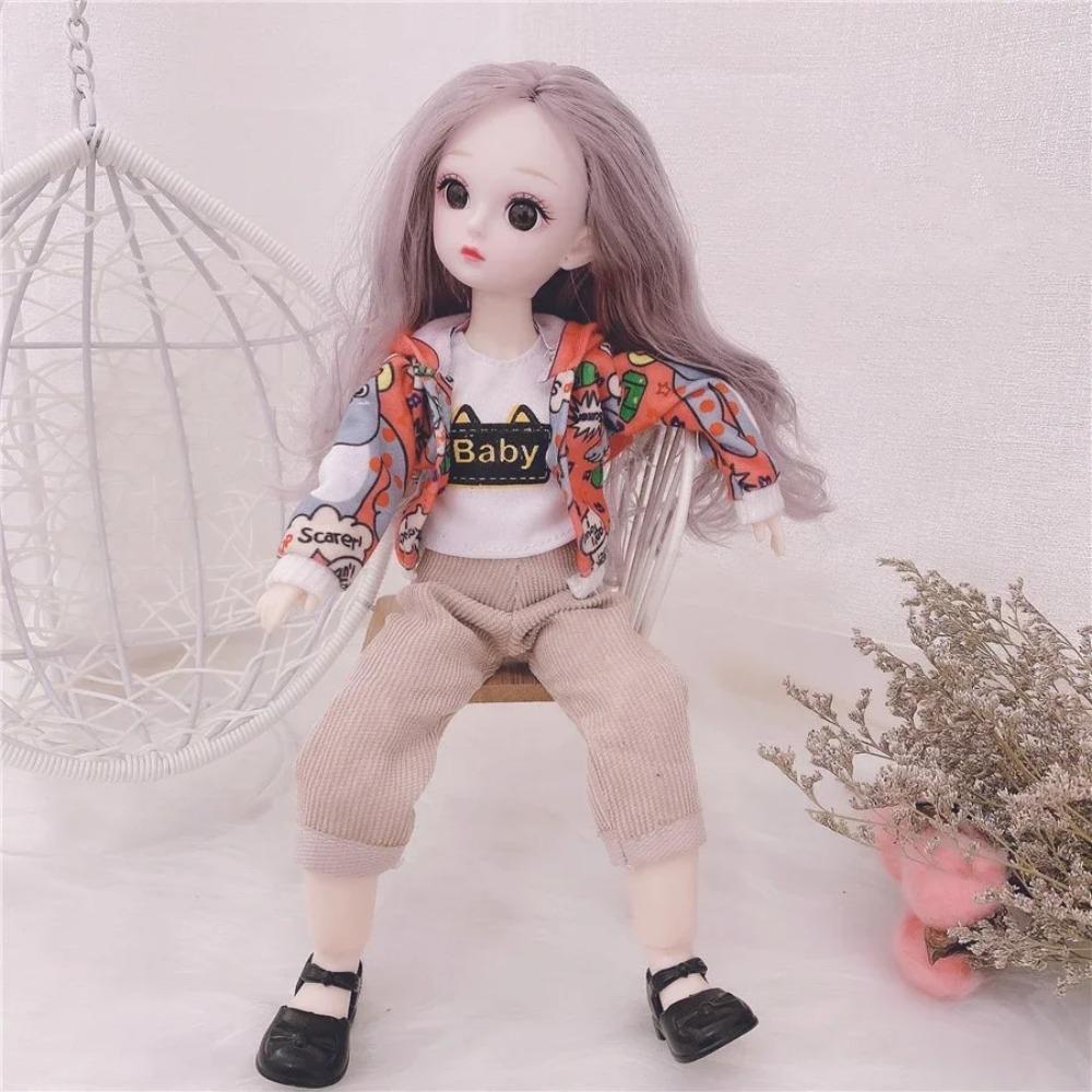 30cm Girls Dress Up Doll 1/6 Movable 20 Joints Cute Sweet Face Festival Birthday Gift BJD Princess Doll Toy with Clothes Shoes