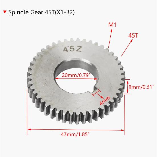6pcs Change Gear Set SIEG X1& SX1&JET JMD-1&SOGI S1-16&Compact 1&Clarke CMD10 Lathe Metal Exchange Gear