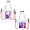 Anime Cartoon Letter Shoulder Bag Versatile Commuter Handbag Large Capacity Student Canvas Bag