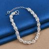 925 Sterling Silver 8-inch Exquisite Hollow Rose Bracelet for Women's Fashion Wedding Party Jewelry Accessories