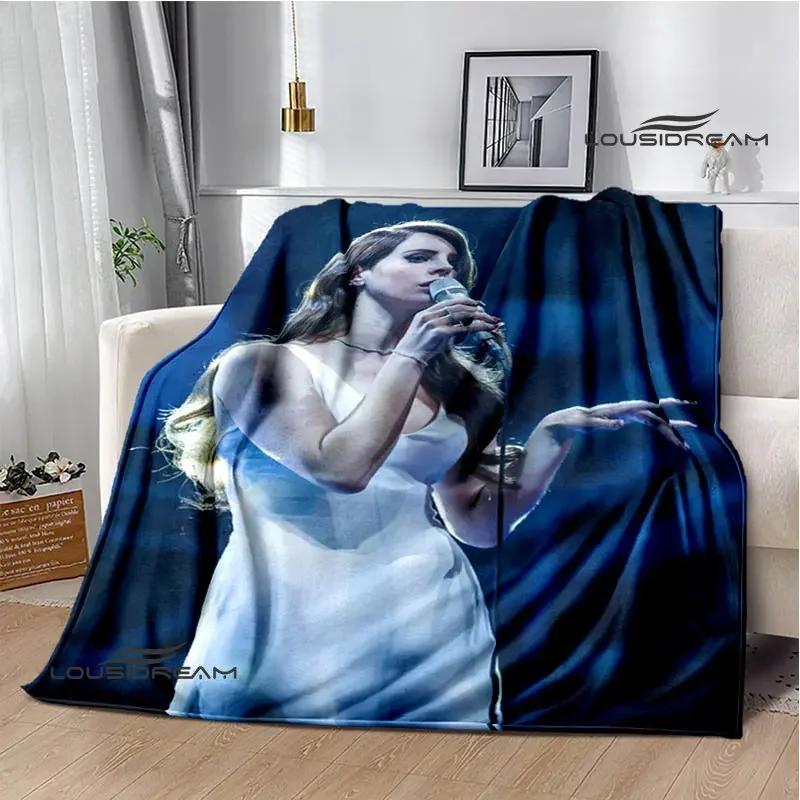 Coperta Stampa Retrò Lana Del Rey Coperta Calda alla Moda Coperta con Bordo a T Coperta per Casa e Viaggio Biancheria da Letto Regalo di Compleanno