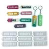 Shiny English Alphabet Keychain Silicone Epoxy Resin Mold DIY Keychain Pendant Jewelry for Luggage Tags Bag Accessories