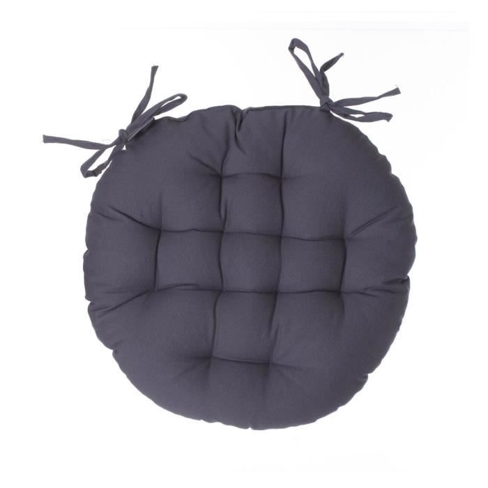 Galette De Chaise - Ronde 38 Cm - 100% Coton - Confort - Non Déhoussable